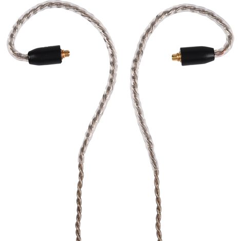Câble MMCX en cuivre plaqué argent pour Shure SE215 SE535 SE846, souple et noir (1/3)