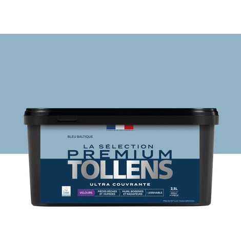 Tollens - Peinture intérieure couleurs - La Sélection Premium Velours - Ultra Couvrante - Bleu Baltique 2,5 L - 30m²