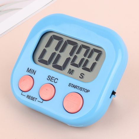 Chronomètre, minuteur de cuisine électronique numérique avec dos magnétique et support, alarmes, compte à rebours en minutes, grand écran LCD, 1 (1/5)