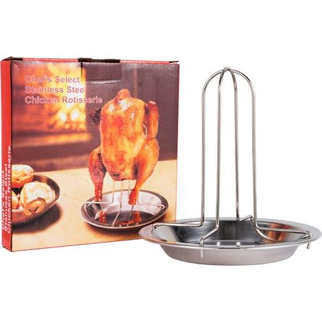 Vertical en Acier Inoxydable Rack de torréfacteurs, Outils de Grill de torréfacteur de Poulet épaissis sans bâton, pour Les Accessoires de Barbecue (1/5)