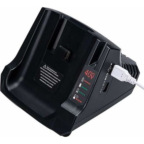 Chargeur LCS36 LCS40 de rechange pour Black & Decker 36 V 40 V max. Batterie au lithium LBXR36 LBX36 LBXR2036 LBX1540 LBX2040 LBX2540 LSW36 LST136 LHT2436. (1/4)