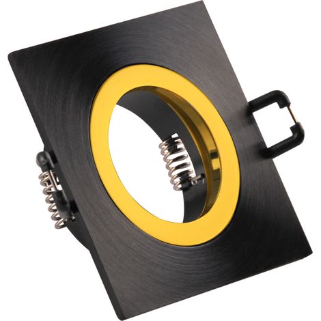 Faretto incasso quadrato nero-oro GU10 Polux FEBE 323361 (1/5)