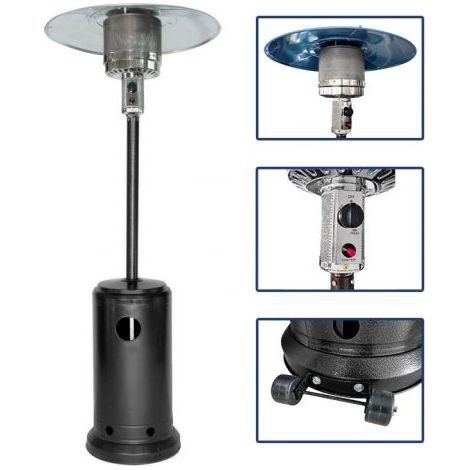 Syntesy stufa aerea patio a fungo a gas 82 cm grigio riscaldamento per esterno e interno (1/5)