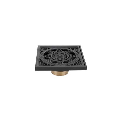 Schwarzes Abluftgitter 10 x 10 x 4 cm - Quadratisches Abluftgitter mit herausnehmbarem Filter - Kupfergitter und Filter, geeignet für Küchen und Badezimmer.  - Crezuo