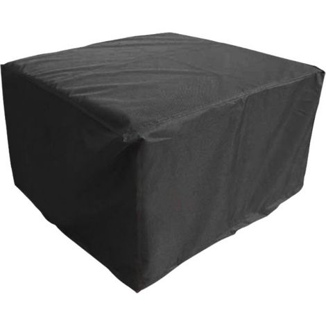 Couverture de meubles en toile Oxford 210D noire, imperméable, pour table en rotin, fauteuils cubes, canapé, pour jardin et patio (100x100x85cm) (1/5)