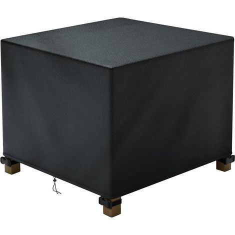 1 Housse De Protection Carrée Tissu Oxford 600D Imperméable Avec Sangles Et Bande Réfléchissante Pour Table Extérieur
