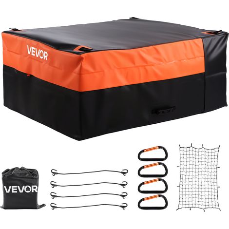 VEVOR Sac de transport pour attelage, PVC 840D impermeable, 0,736 m³, sac de rangement deattelage robuste pour benne de camion avec tendeurs, filet et mousquetons, pour variete de SUV et camionnettes