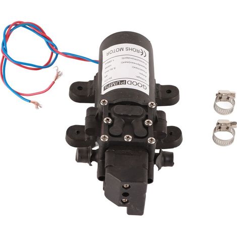 Pompe à eau 12V haute pression 1.0Mpa pour camping-car et jardin, débit 5.5L/min, compacte et intelligente. (1/5)