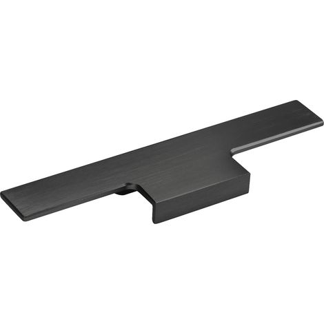 Möbelgriff SMAL Länge 146 mm schwarz gebürstet Griffleiste mit Harpunensteg-Montage ZUM EINFRÄSEN von SOTECH (1/5)