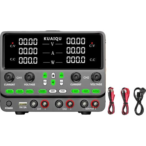 Fuente de alimentación de laboratorio de CC, salida de doble canal, control de precisión, serie de doble canal, doble canal 30V5A (1/2)