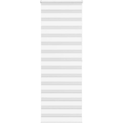 Doppelrollo Weiß 85x200 cm Stoffbreite 80,9 cm Polyester