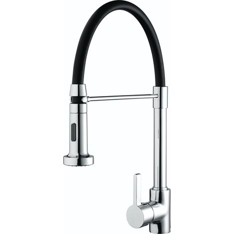 Bristan Liquorice Monobloc Kitchen Mixer Tap Modern Single Lever Pull-Out Chrome (1/5)