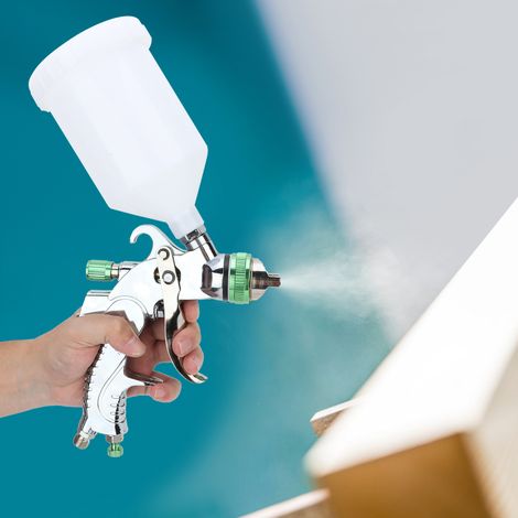 Peinture à l'huile pour meubles, aérographe à haute atomisation, pistolet à peinture à alimentation par pression (1/5)