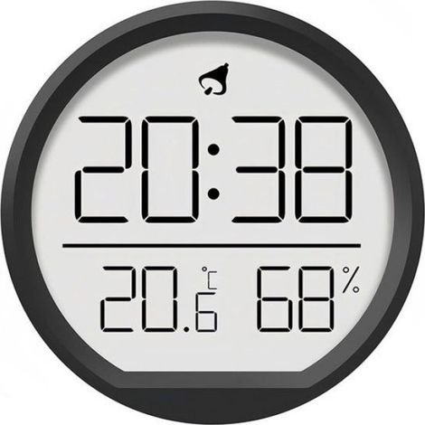 Horloge numérique murale à affichage LCD, thermomètre et calendrier magnétique, accessoire à fixer pour maison, cuisine et bureau (1/5)