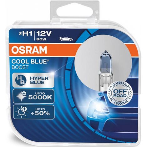 Ampoules Osram Cool Blue Boost H1 80W (2 unités).