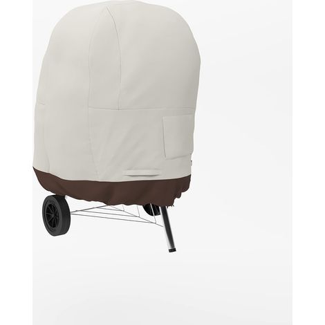 Funda para parrilla de carbón Amazon Basics, 67 cm de diámetro, color blanco. (1/5)