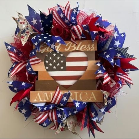 Panneau en bois commémoratif du 250e anniversaire (patriotique) - Diamètre : 40 cm
