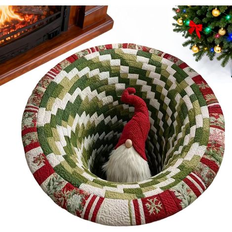 Paillasson de Noël – Décoration de cuisine de vacances  Tapis de sol illusion 3D de Noël – pour entrée extérieure, cour, sol, terrasse, maison, extérieur, chambre à coucher, salon, cuisine (1/5)