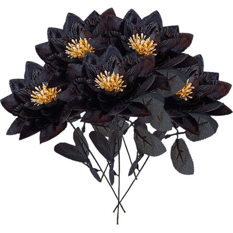 Fleur de Lotus Artificielle 6 Pièces, Fleur de Plante Colorée élégante pour la Décoration de Fête de Bureau de Cuisine à Domicile (221013DJ01-1) (1/5)
