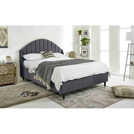 Elysium Steel Plush Velvet Small Double Bed Frame (1/5)