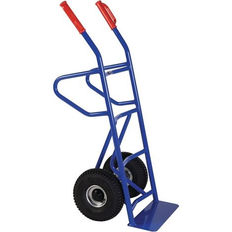 Bako Logistiksysteme Stahlrohr Stapelkarre 250kg Traglast mit 2 Standbügel Rollenlager Luft 2 PR 260x85mm (1/2)
