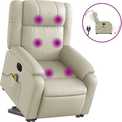 Maison Exclusive - Sillón de masaje elevable eléctrico cuero sint