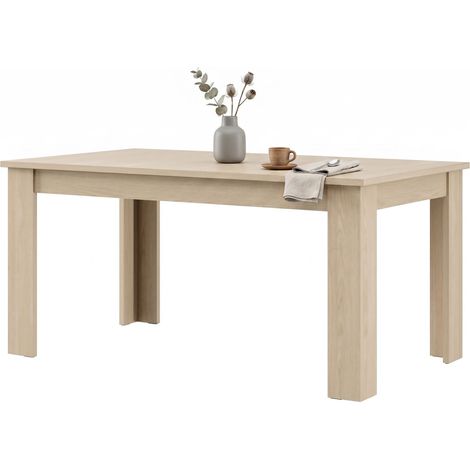 Rechteckiger Esstisch Rifred, 8 Plätze, Eiche, 160x90x77h cm, Braun