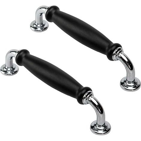 Stück 128 mm schwarze Vintage-Türknöpfe, Schranktürgriffe, Schubladengriffe, Möbeltüren für Küchenschränke, Zugknöpfe, Kleiderschranklochabstand (1/4)