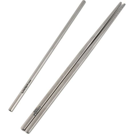 Baguettes - Paille - Brosse De Nettoyage - Tube De Rangement En Aluminium - Pour Camping Et Randonnée - Ensemble De Couverts Extérieur - 1 Set (1/5)