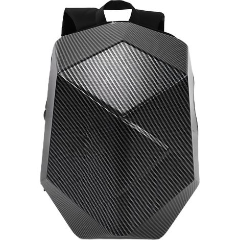 Sac à dos de moto étanche en Fiber de carbone, sac de siège arrière extensible en ABS