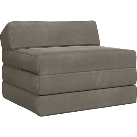 Sofá Cama Plegable Gris Claro 200 x 70 x 10 cm Terciopelo (1/5)