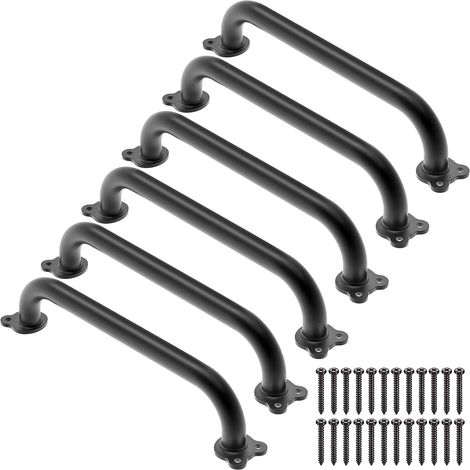 Poignee Escalade Enfant, 43cm Poignées de Terrain de Jeux Main Courante pour Escalier Barre Poignée Sécurité Barres d'appui Pour Aire Jeux/Jardin/Douches/Toilettes, Base Grenouille/Noir (1/5)