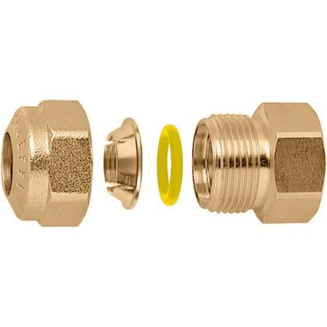 Raccord mécanique O-ring laiton 3/4" femelle Ø18 pour tube cuivre acier ou inox - THERMADOR 9002018