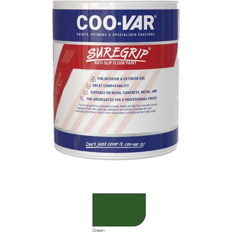 CooVar Suregrip Anti Slip Floor Paint - Green - 1 Litre