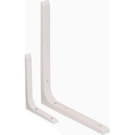 soporte escuadra clasico 250x200 mm blanco+taco y tornillo e-502