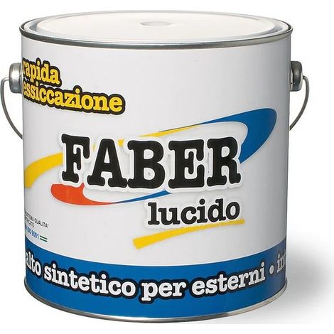 Smalto Sintetico Lucido Faber Laiv colore Verde Foglia 2,5 Lt.