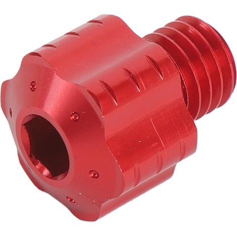 Lot de 2 Bouchons de rétroviseur de Moto, Filetage inversé de 10 mm, vis et boulons en Alliage d'aluminium (Red) (1/5)
