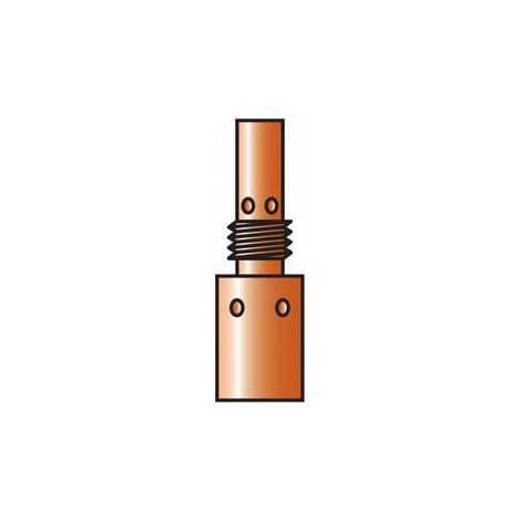 Lot 10 Diffuseurs Gaz Cuivre M8 pour Torche MIG/MAG MB25B - TRAFIMET ME0040 PLUS - L.35mm - Pièce de Rechange (1/2)