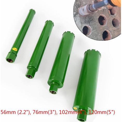 Bohrkrone Diamant Kernbohrer 4 Stück M22 Ø56-120mm Kernlochbohrer Steckdose Nass zum Bohren und Entkernen von Stahlbeton Ziegelmauerbohren - Grün