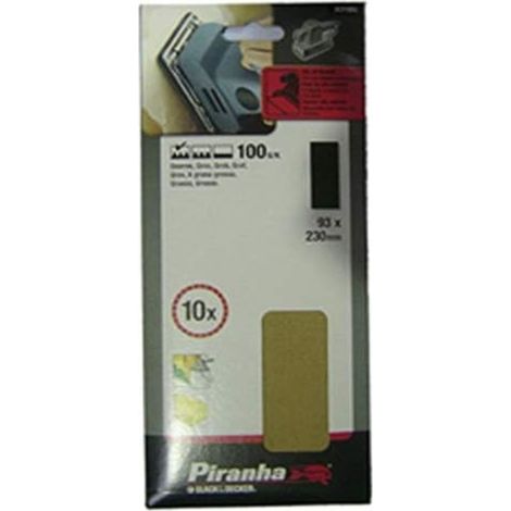 PIRANHA - FOGLI ABRASIVO SET 10 PEZZI 230X93mm