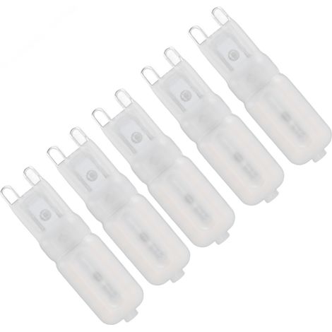 5 ampoules LED G9 dimmables à haute restitution des couleurs, coque blanche, 22 LED, AC 220V, lumière chaude pour éclairage paysager (1/5)