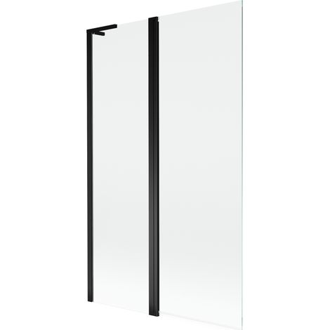 Mexen Mist L paroi de baignoire 2 volets 110 x 150 cm, transparent, noir - 8A9L-110-011-70-00 (1/5)