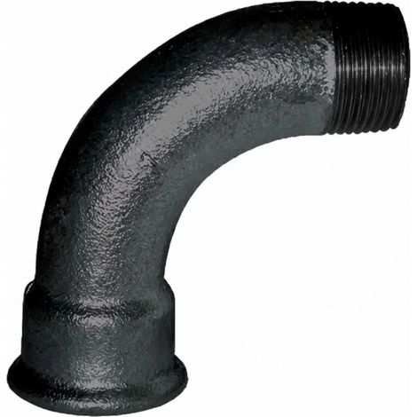 Winkelstück, verformbar 90°, 26x34, männlich weiblich schwarz großer Radius