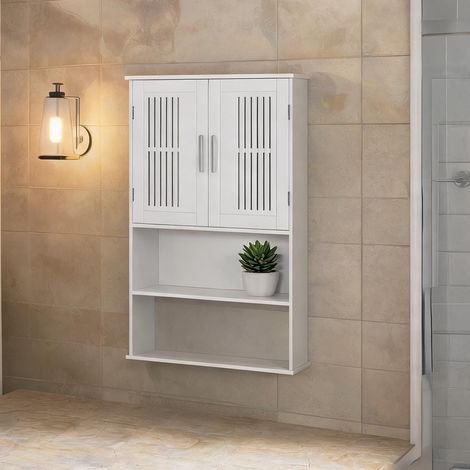 Meuble de salle de bain blanc en MDF 60 x 20 x 70 cm (1/5)