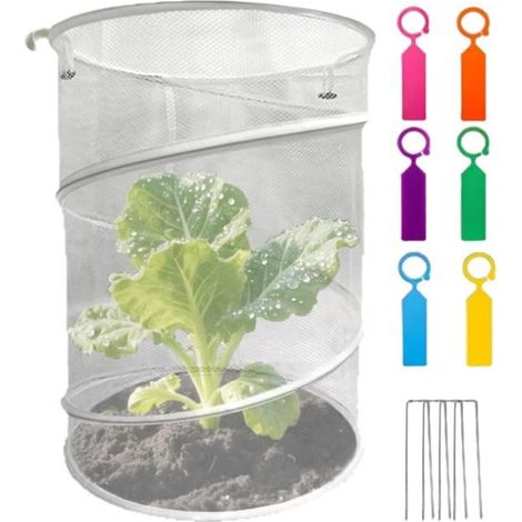 Protection des Contre Les Chats pour l'intérieur Accessoire de Pot de Fleurs Rond Pliable réutilisable Respirant Protection Jardin (1/5)