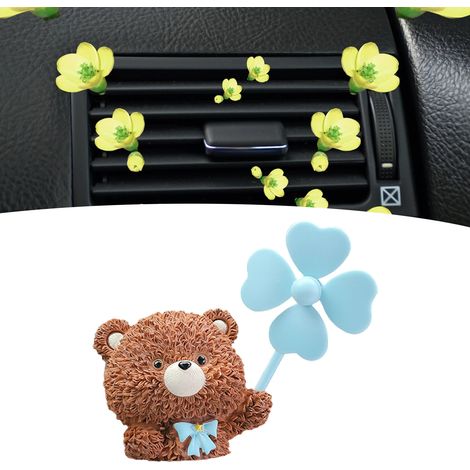 Diffuseur de parfum pour voiture, clip de ventilation, ours mignon, décoration d'intérieur, accessoire de climatisation (1/5)