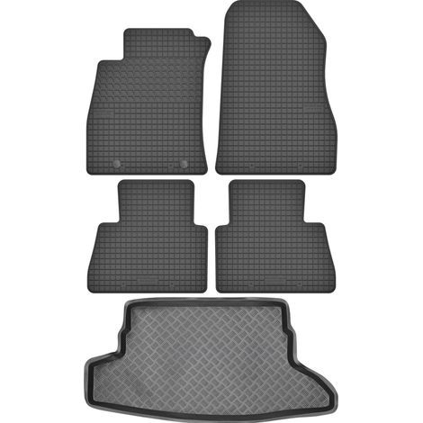 Ensemble de tapis de sol en caoutchouc + tapis de coffre pour Nissan Juke I Crossover (2010-2014). (1/5)