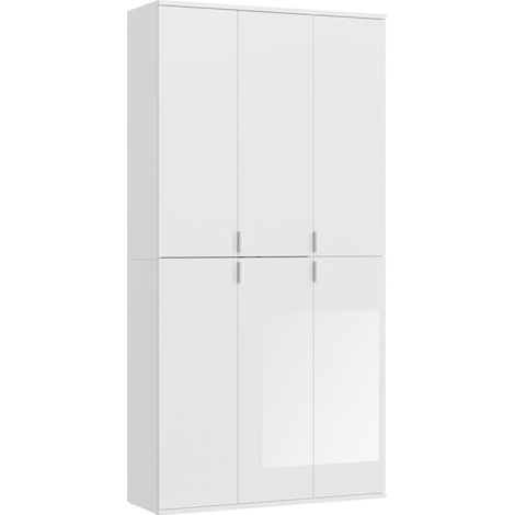 ProjektX Kleiderschrank 6 Türen weiß.