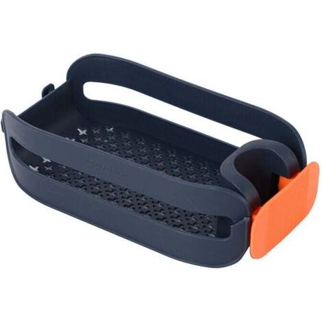 QORVA-Support de rangement pour robinet de cuisine, vaisselle, fournitures d'évier, égouttoir pour chiffon et éponge, panier suspendu
