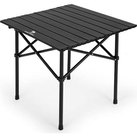 Tragbarer Campingtisch, Beistelltisch, Leichter Klapptisch im Freien, Kleiner Kompakter Picknick Aluminiumtisch mit Tragetasche für Camping, Picknick, Grillen, Wandern, Angeln (1/5)